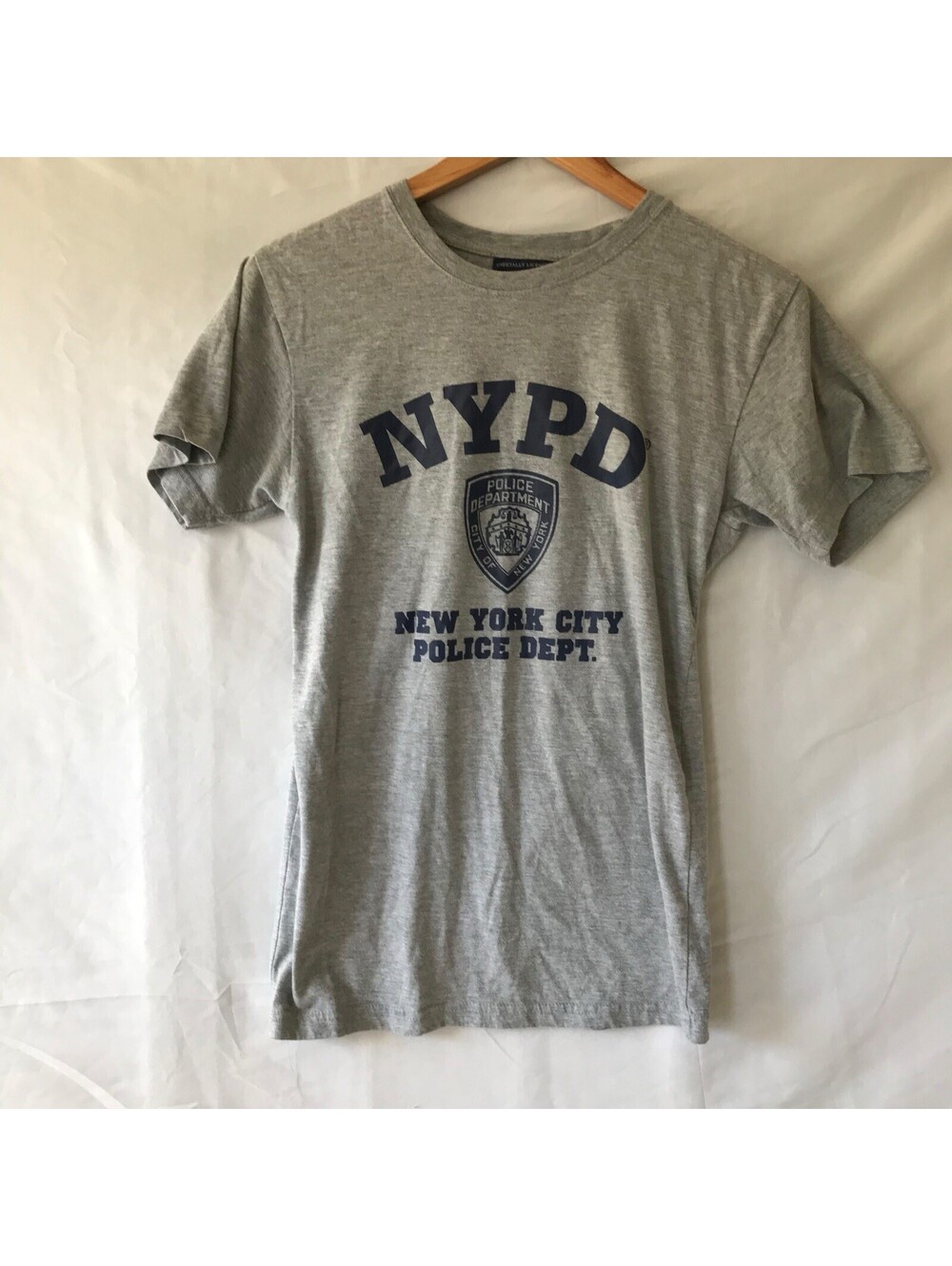 NYPD T-Shirt Mens Small Gray Officially Licensed New York City Police Dept Tee